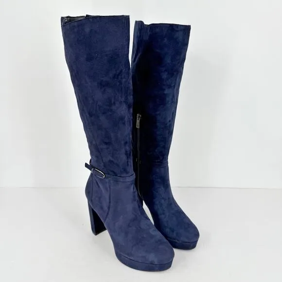 Naturalizer Womens Fenna Boots US 9M EU 40 Navy Blue Suede NWOB