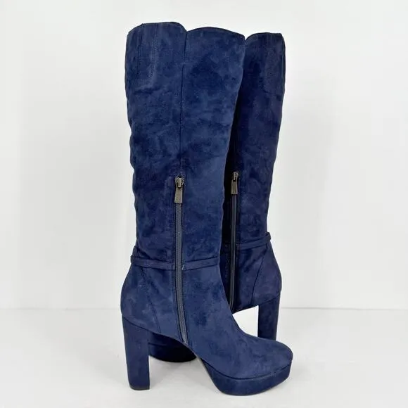 Naturalizer Womens Fenna Boots US 9M EU 40 Navy Blue Suede NWOB