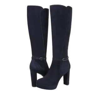 Naturalizer Womens Fenna Boots US 9M EU 40 Navy Blue Suede NWOB