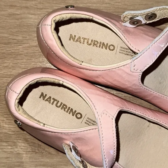 Naturino‎ Ovindoli Pink Patent Mary Jane Shoes Size 1.5