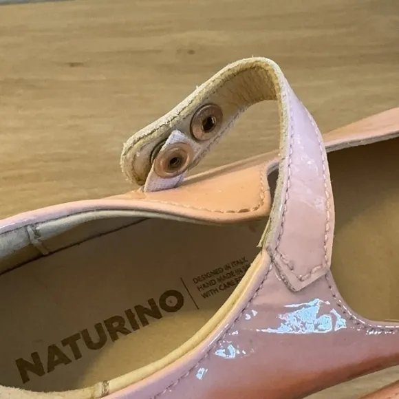 Naturino‎ Ovindoli Pink Patent Mary Jane Shoes Size 1.5