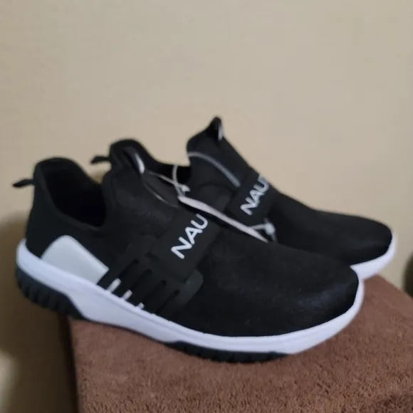 Nautica Black Slip-On Sneakers