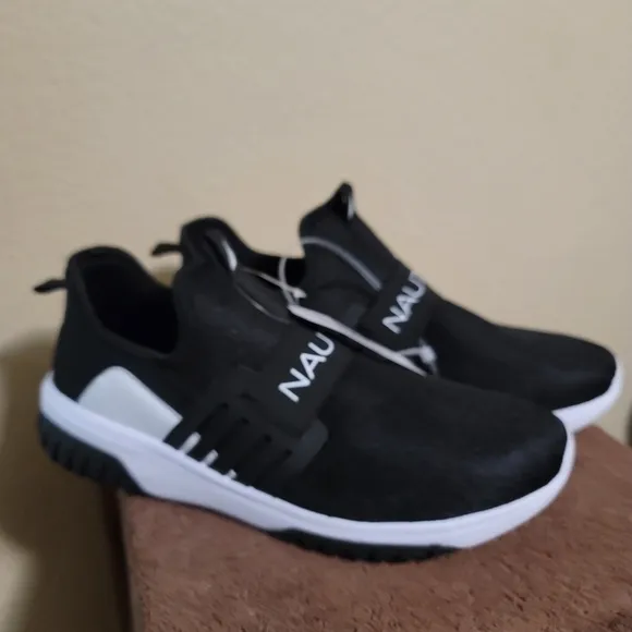 Nautica Black Slip-On Sneakers