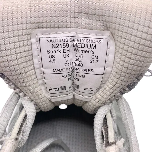 Nautilus | Women | Spark Oxford Gray Carbon Toe Work Shoes | Size 4.5