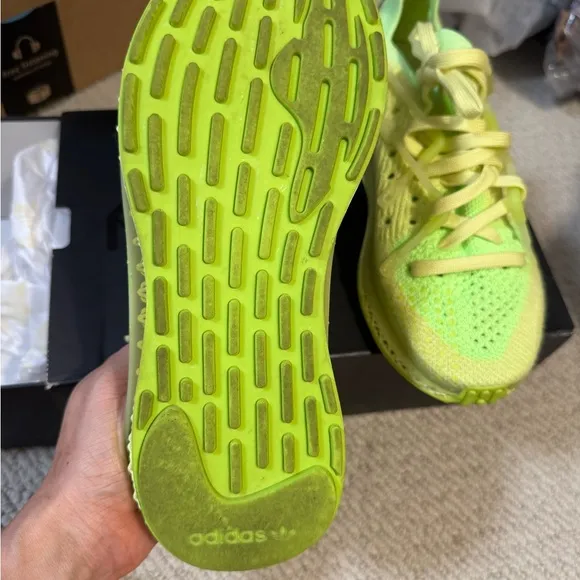 Neon Green Athletic Sneakers adidas size 5 men’s Fusio