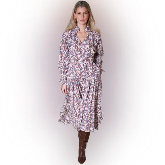 Neve &amp; Noor Tilly Dress in Autumn Paisley