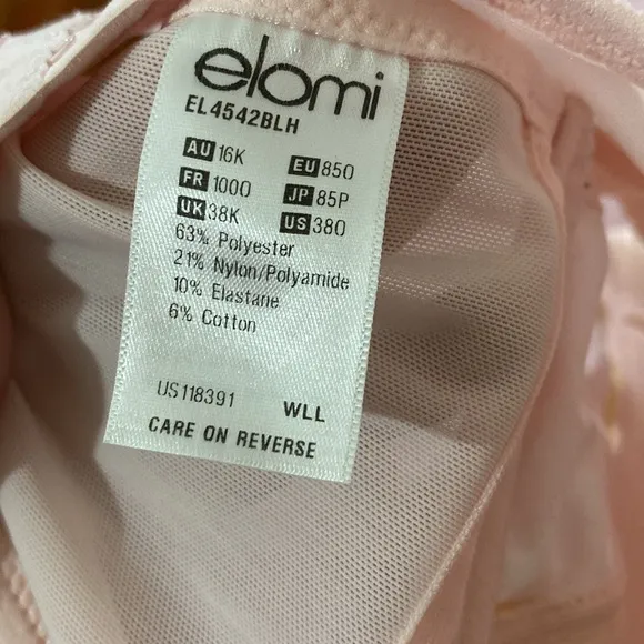 NEW 38O Elomi Nursing Bra Pink Lace Molly Underwire Detachable Cup Support