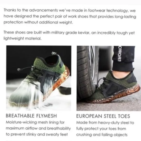 NEW ADIDAS European 3 Stripes Die Weltmarke - Safety Shoes size EU 45 / US 11.5