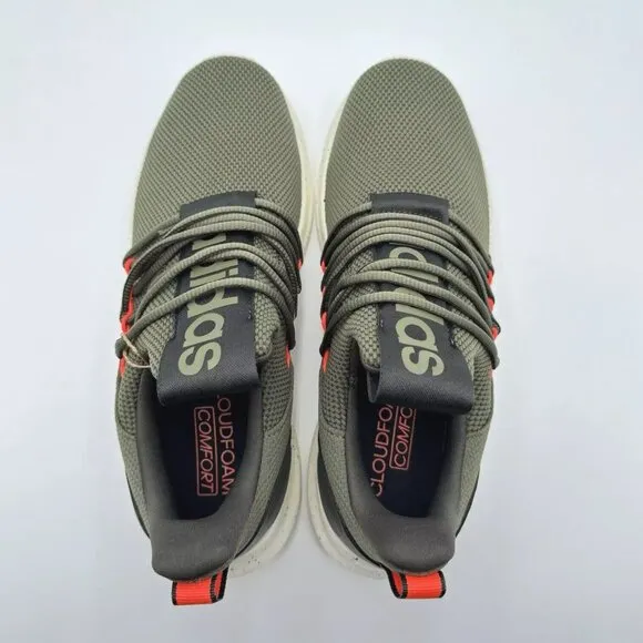 NEW Adidas Men's Size 8.5 Lite Racer Adapt 7.0 Sneakers Cloud Foam Slip On Olive
