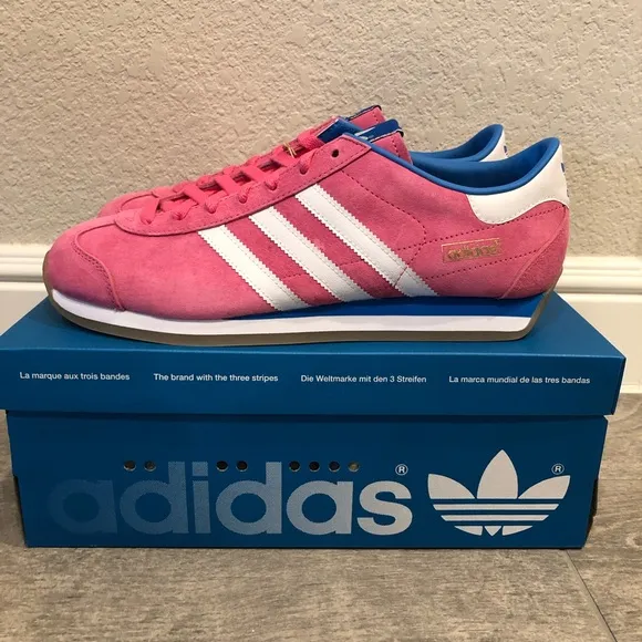 New Adidas Original Country Japan Sneakers Pink White Men’s Shoes Multiple Sizes