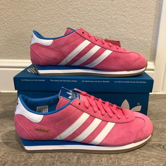 New Adidas Original Country Japan Sneakers Pink White Men’s Shoes Multiple Sizes