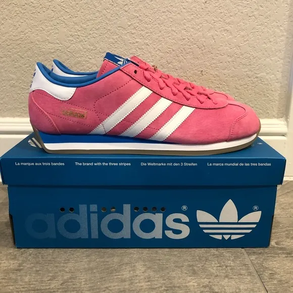 New Adidas Original Country Japan Sneakers Pink White Men’s Shoes Multiple Sizes