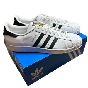 New Adidas Originals Superstar Men's Size 19 White Black Sneakers Shoes C77124​