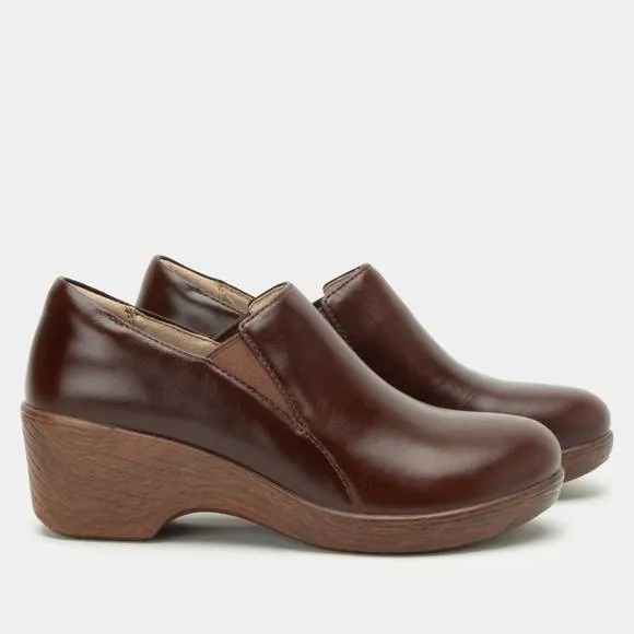 NEW ALEGRIA women's skylar slip on shoes in mahogany