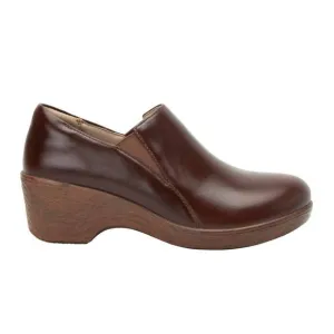 NEW ALEGRIA women's skylar slip on shoes in mahogany