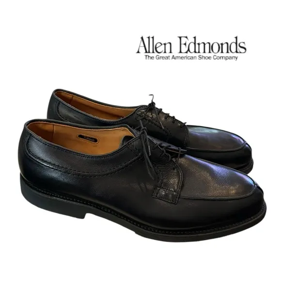 New Allen Edmonds Stockbridge Black Leather Lace-up Oxford Dress Shoes 11  11D