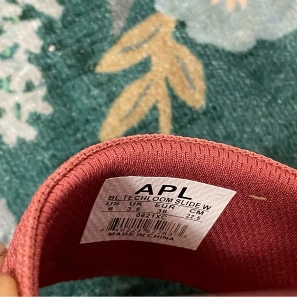 NEW APL Logo Techloom Slides Sandals sz 6 Cedar Mauve Pink Slip On Shoes