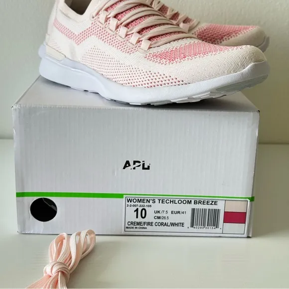 NEW! APL Techloom Breeze Pink Athletic Sneakers, Size 10, Women’s