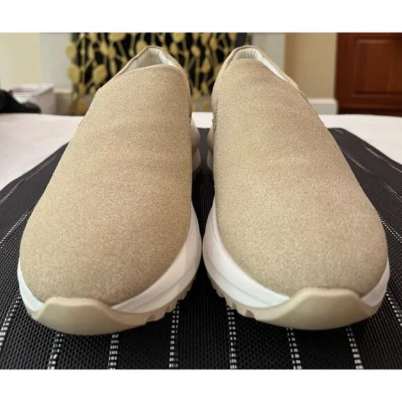 NEW AQUATALIA Leola METALLIC SHIMMER BEIGE Slip-On SNEAKERS US Size 8