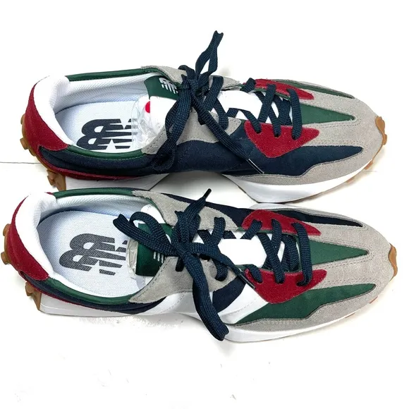 New Balance 327 Men’s Sneakers MS327PWA Blue /Red/ Green Shoes Size 11.5D