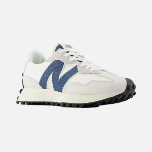 New Balance 327 White and Blue Sneakers