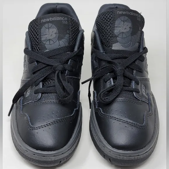 New Balance 550 Men's Size 7 US Low Triple Black GS GSB550BB Shoes Sneakers New