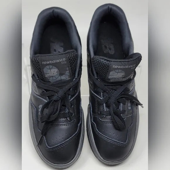 New Balance 550 Men's Size 7 US Low Triple Black GS GSB550BB Shoes Sneakers New