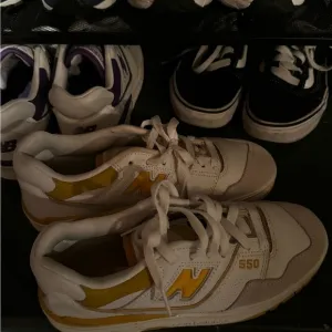 New Balance 550 White and Yellow Sneakers