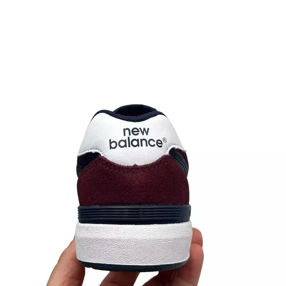 New Balance 574 Youth Boys Suede Sneaker Size 4 Burgundy/Navy Blue Lace up Shoes