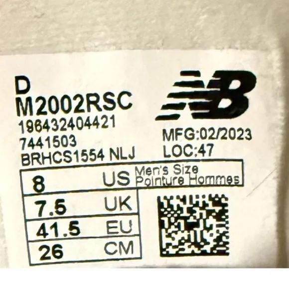 New Balance Beige and Cream Sneakers M8/W10 2002R