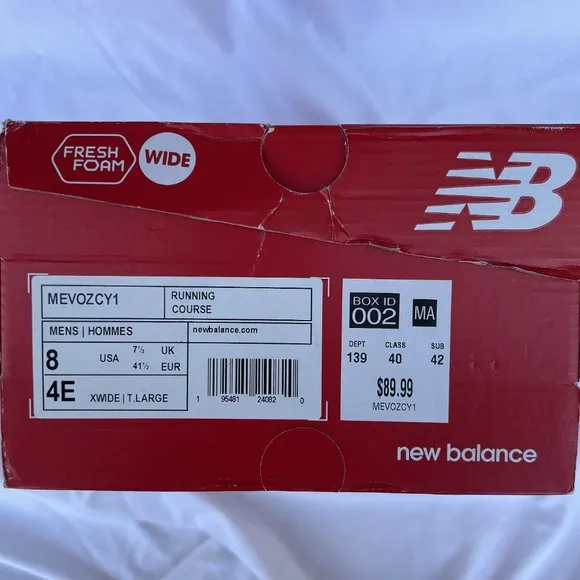 New Balance Fresh Foam men's running shoes MEVOZCY1 Size 8 Extra Wide w/ Box