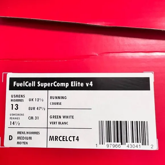New Balance FuelCell SuperComp Elite v4 size 13