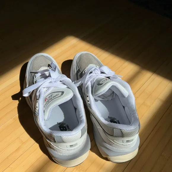 New Balance Gray and White Sneakers