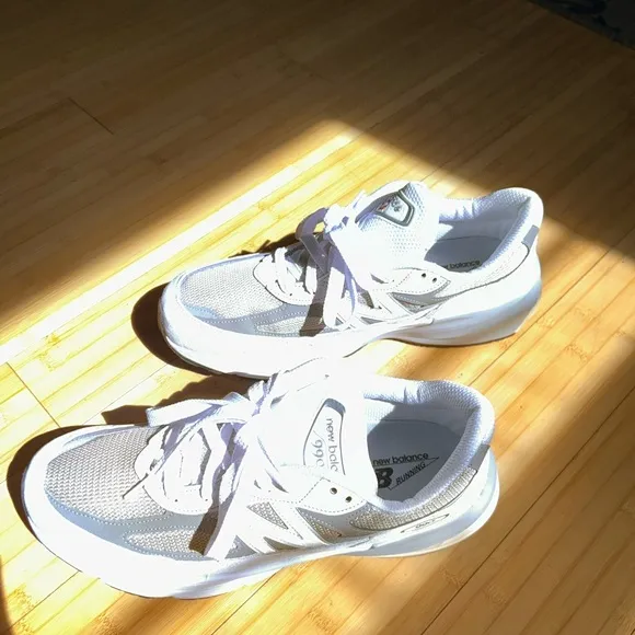New Balance Gray and White Sneakers