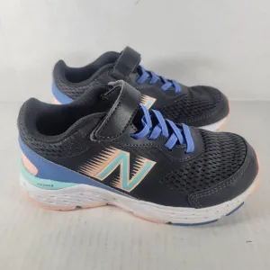 New Balance Kids Casual Everyday Black/Blue/Peach Sneakers Size 13