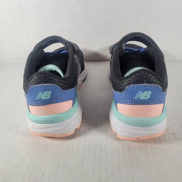 New Balance Kids Casual Everyday Black/Blue/Peach Sneakers Size 13