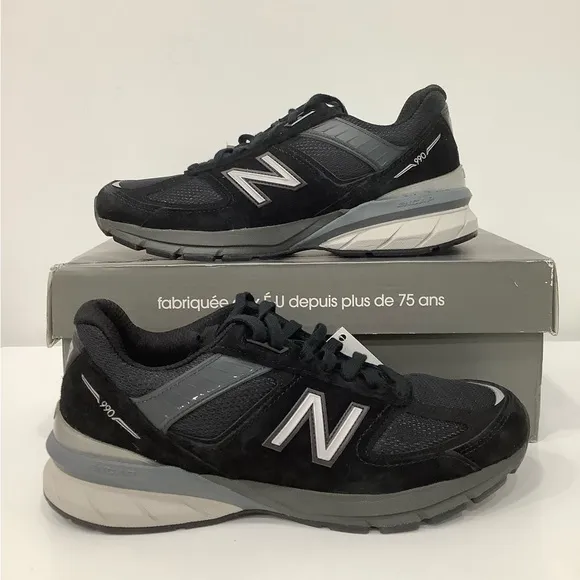 New Balance M990BK5 Comfort Shoes Sneakers 990 Black Men Size 8 D Brand New