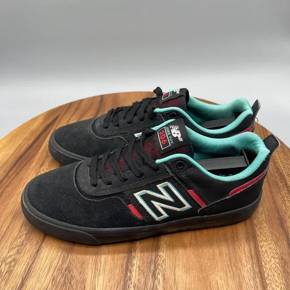 New Balance Mens 7.5 Numeric Jamie Foy 306 Sneakers in Black Red Teal NM306RNR