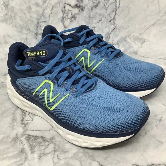 New Balance Mens 9D Blue Fresh Foam X 840v1 Athletic Running Shoes P2-14