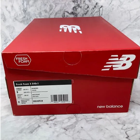 New Balance Mens 9D Blue Fresh Foam X 840v1 Athletic Running Shoes P2-14