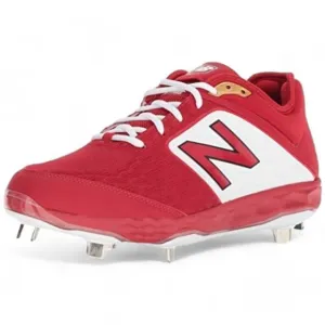 New Balance Men's Size 17 W 2E Red White 3000 V4 Metal Baseball Cleat Shoes