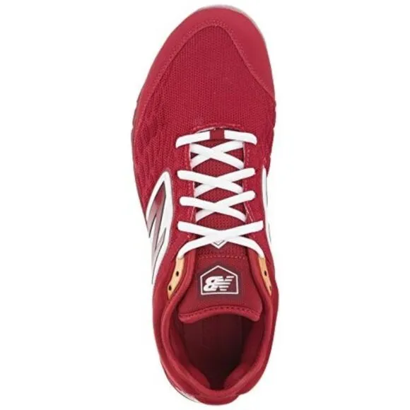 New Balance Men's Size 17 W 2E Red White 3000 V4 Metal Baseball Cleat Shoes
