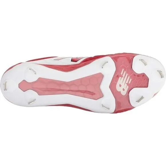 New Balance Men's Size 17 W 2E Red White 3000 V4 Metal Baseball Cleat Shoes