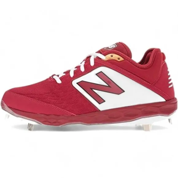 New Balance Men's Size 17 W 2E Red White 3000 V4 Metal Baseball Cleat Shoes
