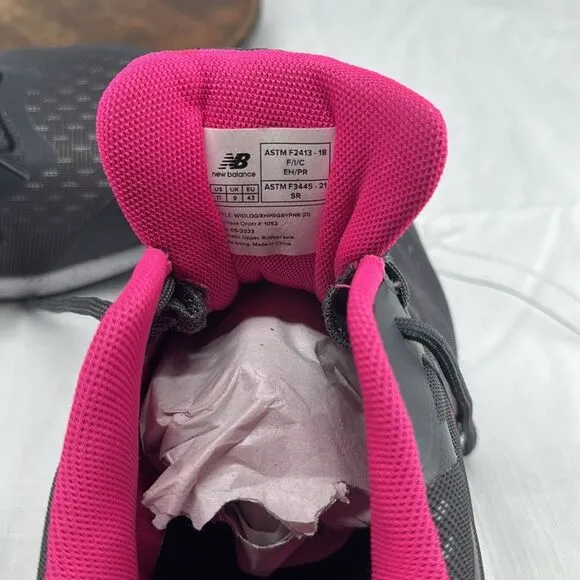 New Balance Shoes Wm 11 D (Wide) Grey/Pink Composite Safety Toe Work Sneaker