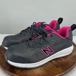 New Balance Shoes Wm 11 D (Wide) Grey/Pink Composite Safety Toe Work Sneaker