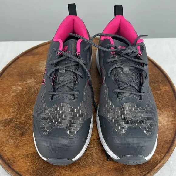 New Balance Shoes Wm 11 D (Wide) Grey/Pink Composite Safety Toe Work Sneaker