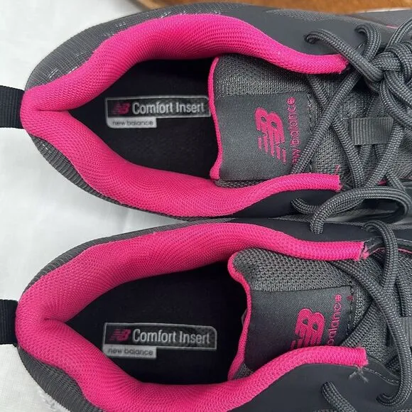 New Balance Shoes Wm 11 D (Wide) Grey/Pink Composite Safety Toe Work Sneaker
