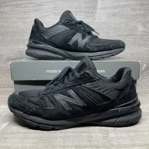 New Balance USA 990v5 Triple Black Running Shoes Men's Size 11.5 Sneakers