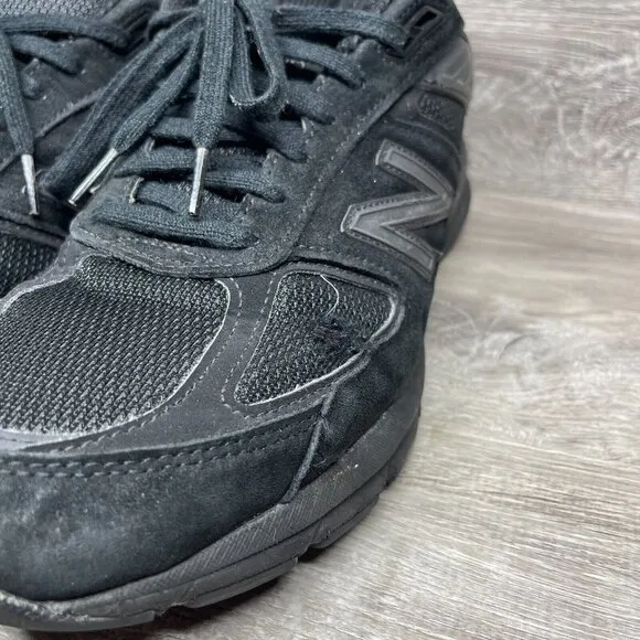 New Balance USA 990v5 Triple Black Running Shoes Men's Size 11.5 Sneakers